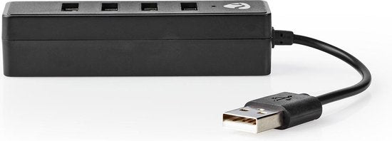 Nedis USB-Hub - USB-A Male - 4x USB A Female - 4-Poorts poort(en) - USB 2.0 - USB Gevoed - afbeelding 3