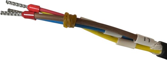 Degson EV Type 2 laadkabel 16 A 1 Fase 3 x 2.5 mm2 + 1 x 0.75 mm2 4,5 meter met open eind - afbeelding 2