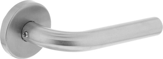 Intersteel Deurkruk - recht op ronde rozet staal 55x8mm - 0035.122802 - afbeelding 1