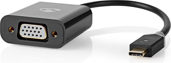 Nedis USB-C Adapter - USB 3.1 - USB-C Male - VGA Female 15p - 1080p - 0.20 m - Rond - Verguld - PVC - Antraciet - Polybag - afbeelding 2