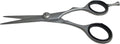 Kappersschaar Goede kwaliteit/prijsverhouding te Gebruiken voor alle Natuurlijke Haren voor Mens en Dier, Rechtshandig 5,5 inch Matzilver met Leatherlook Etui - afbeelding 1