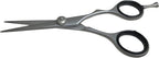 Kappersschaar Goede kwaliteit/prijsverhouding te Gebruiken voor alle Natuurlijke Haren voor Mens en Dier, Rechtshandig 5,5 inch Matzilver met Leatherlook Etui - afbeelding 1