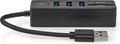Nedis USB-Hub - USB-A Male - 3x USB A Female - 5-Poorts poort(en) - USB 3.2 Gen 1 - USB Gevoed - 5 Gbps - SD & MicroSD - afbeelding 1