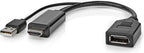 Nedis HDMI-Adapter - HDMI Connector - DisplayPort Male - Vernikkeld - Recht - PVC - Zwart - 1 Stuks - Envelop - afbeelding 3