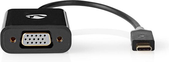 Nedis USB-C Adapter - USB 3.1 - USB-C Male - VGA Female 15p - 1080p - 0.20 m - Rond - Verguld - PVC - Antraciet - Polybag - afbeelding 1