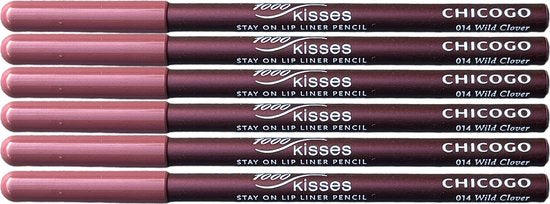 Rimmel London CHICOGO 1000 KISSES Stay on lip Liner Pencil 014 Wild Clover 1.2g x 6 - afbeelding 1