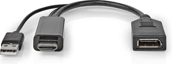 Nedis HDMI-Adapter - HDMI Connector - DisplayPort Male - Vernikkeld - Recht - PVC - Zwart - 1 Stuks - Envelop - afbeelding 6