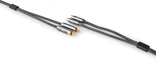 Nedis Stereo-Audiokabel - 2x RCA Male - 2x RCA Female - Verguld - 5.00 m - Rond - Grijs / Gun Metal Grijs - Cover Window Box - afbeelding 12