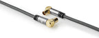 Nedis Coaxkabel - IEC (Coax) Male - IEC (Coax) Female - Verguld - 75 Ohm - Viervoudig Afgeschermd - 5.00 m - Rond - Katoen - Grijs / Gun Metal Grijs - Cover Window Box - afbeelding 1