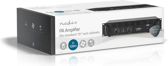 Nedis PA-Versterker - RMS Output: 2x 40 W @ 8 Ohm / 2x 60 W @ 4 Ohm - 2 Kanalen - 19 "rack-montage - Metaal - Zwart - afbeelding 14