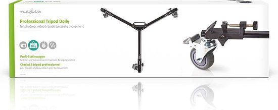 Nedis Statief-Dolly - Maximaal draagvermogen: 20.0 kg - Statief diameterbereik: 29.0 mm - Inclusief reistas - Pootvergrendelingen - Aluminium - Zwart - afbeelding 5