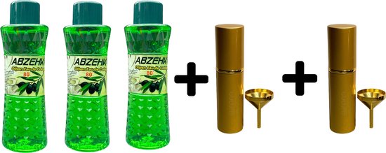 Abzehk Eau de Cologne Olijven 400ml 3x + Parfumverstuiver 2x - afbeelding 1