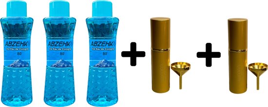 Abzehk Eau de Cologne Ice 400ml 3x + Parfumverstuiver 2x - afbeelding 1