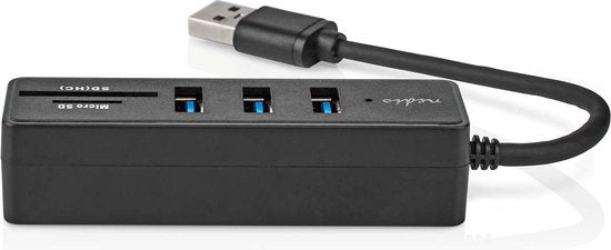 Nedis USB-Hub - USB-A Male - 3x USB A Female - 5-Poorts poort(en) - USB 3.2 Gen 1 - USB Gevoed - 5 Gbps - SD & MicroSD - afbeelding 9