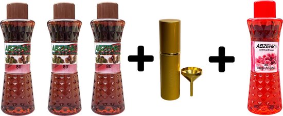 Abzehk Eau de Cologne Kastanje 400ml 3x + Parfumverstuiver 1x + Eau de Cologne Adige Druppel 400ml 1x - afbeelding 1