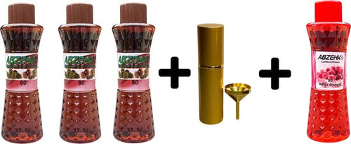 Abzehk Eau de Cologne Kastanje 400ml 3x + Parfumverstuiver 1x + Eau de Cologne Adige Druppel 400ml 1x - afbeelding 1