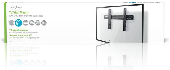 Nedis Kantelbare TV-Muurbeugel - 37-70 " - Maximaal schermgewicht: 35 kg - Kantelbaar: -12 ° - Minimale muurafstand: 30 mm - Staal - Zwart - afbeelding 5
