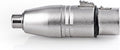 XLR-Adapter - XLR 3-Pins Female - RCA Female - Vernikkeld - Recht - Metaal - Zilver - 10 Stuks - Polybag - afbeelding 1