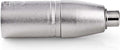 XLR-Adapter - XLR 3-Pins Male - RCA Female - Vernikkeld - Recht - Metaal - Zilver - 10 Stuks - Envelop - afbeelding 1