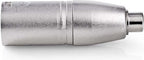 XLR-Adapter - XLR 3-Pins Male - RCA Female - Vernikkeld - Recht - Metaal - Zilver - 10 Stuks - Envelop - afbeelding 1