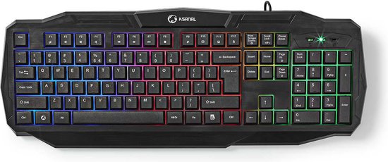 Nedis Bedraad Gaming Toetsenbord - USB 2.0 - Membrane Toetsen - LED - US internationaal - US Internationaal - USB Gevoed - Lengte stroomkabel: 1.50 m - Gaming - afbeelding 10