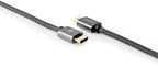 Nedis High Speed ​​HDMI-Kabel met Ethernet - HDMI Connector - HDMI Connector - 4K@60Hz - ARC - 18 Gbps - 2.00 m - Rond - Katoen - Gun Metal Grijs - Cover Window Box - afbeelding 17