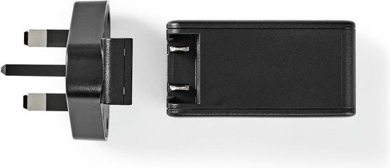 Nedis Oplader - 48 W - Snellaad functie - 2x 3.0 A - Outputs: 2 - USB-A / USB-C™ - Geen Kabel Inbegrepen - Automatische Voltage Selectie - afbeelding 2