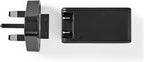 Nedis Oplader - 48 W - Snellaad functie - 2x 3.0 A - Outputs: 2 - USB-A / USB-C™ - Geen Kabel Inbegrepen - Automatische Voltage Selectie - afbeelding 2