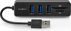 Nedis USB-Hub - 1x USB-A - 3x USB A Female - 5-Poorts poort(en) - USB 2.0 - USB Gevoed - SD & MicroSD - afbeelding 8