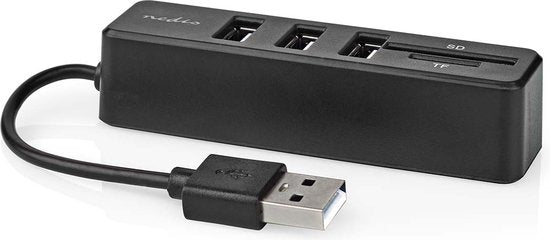 Nedis USB-Hub - 1x USB-A - 3x USB A Female - 5-Poorts poort(en) - USB 2.0 - USB Gevoed - SD & MicroSD - afbeelding 5