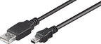 Nedis USB-Kabel - USB 2.0 - USB-A Male - USB Mini-B 5-Pins Male - 480 Mbps - Vernikkeld - 2.00 m - Rond - PVC - Zwart - Label - afbeelding 4