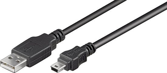 Nedis USB-Kabel - USB 2.0 - USB-A Male - USB Mini-B 5-Pins Male - 480 Mbps - Vernikkeld - 3.00 m - Rond - PVC - Zwart - Label - afbeelding 10