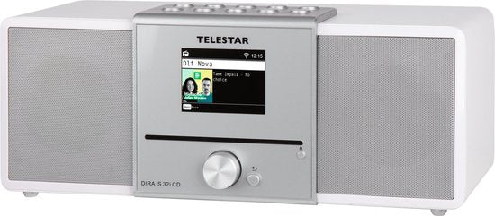 Telestar DIRA S 32i CD (wit) Radio/CD-speler DAB+, VHF (FM), Internet DLNA, WiFi, USB, CD, Bluetooth, Internetradio In - afbeelding 1