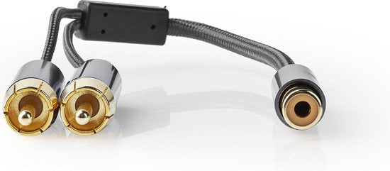 Nedis Subwoofer-Kabel - 2x RCA Male - RCA Female - Verguld - 0.20 m - Rond - 4.5 mm - Antraciet / Gun Metal Grijs - Cover Window Box - afbeelding 10