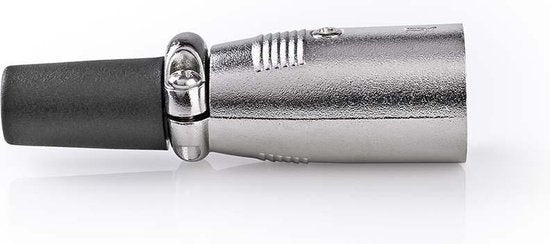 Nedis XLR-Connector - Recht - Male - Vernikkeld - Solderen - Diameter kabelinvoer: 7.0 mm - Metaal - Zilver - 25 Stuks - Envelop - afbeelding 1