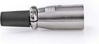 Nedis XLR-Connector - Recht - Male - Vernikkeld - Solderen - Diameter kabelinvoer: 7.0 mm - Metaal - Zilver - 25 Stuks - Envelop - afbeelding 1