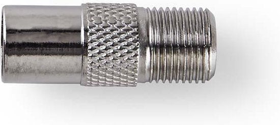 Nedis Satelliet- en Antenne-Adapter - IEC (Coax) Male - F-Female - Vernikkeld - 75 Ohm - Recht - Metaal - Zilver - 10 Stuks - Polybag - afbeelding 8