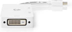 Nedis DisplayPort-Adapter - Mini-DisplayPort Male - DVI-D 24+1-Pins Female / HDMI Output / VGA Female 15p - 4K@60Hz - Vernikkeld - Schakelbaar - 0.20 m - Rond - ABS - ABS - Wit - Doos - afbeelding 4