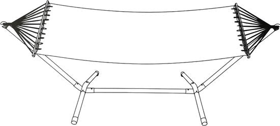 Hangmat Livarno Hammock Blue Striped, geleverd in handige opbergtas, buizenframe 5 cm doorsnede. nettogewicht 13 kg Ligvlak 200 cm x 100 cm Max belasting 100 kg - afbeelding 7