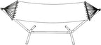 Hangmat Livarno Hammock Blue Striped, geleverd in handige opbergtas, buizenframe 5 cm doorsnede. nettogewicht 13 kg Ligvlak 200 cm x 100 cm Max belasting 100 kg - afbeelding 7
