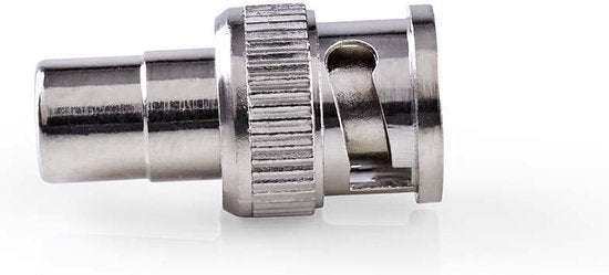 Nedis BNC-Adapter - BNC Male - RCA Female - Vernikkeld - 50 Ohm - Recht - Metaal - Zilver - 10 Stuks - Envelop - afbeelding 1