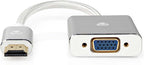 Nedis VGA-Adapter - HDMI Connector - VGA Female 15p - Verguld - Recht - Aluminium / Stof - Zilver - Cover Window Box - afbeelding 1