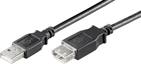 Nedis USB-Kabel - USB 2.0 - USB-A Male - USB-A Female - 480 Mbps - Vernikkeld - 3.00 m - Rond - PVC - Zwart - Label - afbeelding 7