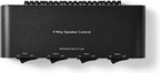 Nedis Speaker Control Box - 4-Poorts poort(en) - Terminal Schroeven - Luidspreker Impedantie: 4-16 Ohm - Maximale Belasting per Kanaal: 200 W - Aluminium - Zwart - afbeelding 4