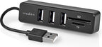 Nedis USB-Hub - 1x USB-A - 3x USB A Female - 5-Poorts poort(en) - USB 2.0 - USB Gevoed - SD & MicroSD - afbeelding 6