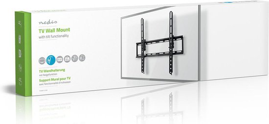 Nedis Kantelbare TV Muurbeugel - 23 t/m 55 Inch - Max 35 Kg - Zwart - afbeelding 4