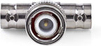 Nedis BNC-Adapter - BNC Male - 2x BNC Female - Vernikkeld - 50 Ohm - T-Splitter - Metaal - Zilver - 10 Stuks - Polybag - afbeelding 7