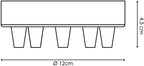 Home Sweet Home - Plafondkap Wit - 12/12/4.5cm - 5 lichts Planfondkap - Ronde plafondrozet - metaal - inclusief aansluit box en montage beugel - - afbeelding 6