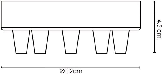 Home Sweet Home - Plafondkap Wit - 12/12/4.5cm - 5 lichts Planfondkap - Ronde plafondrozet - metaal - inclusief aansluit box en montage beugel - - afbeelding 6