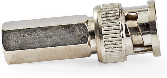BNC-connector | Mannelijk | Voor 5,0mm-coaxkabels | 25 stuks | Metaal Zilver - 300037 — EAN 5412810300037
